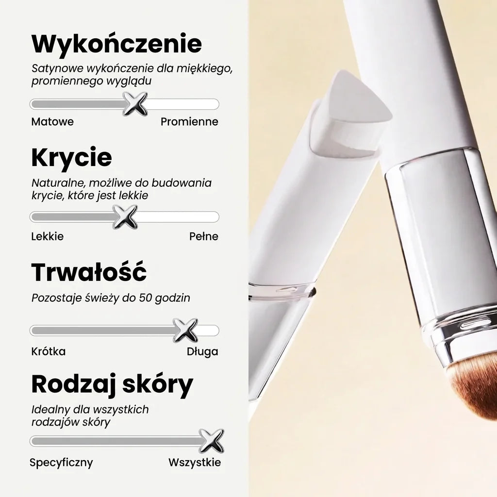 Podkład 2 w 1 ze zintegrowanym pędzelkiem
